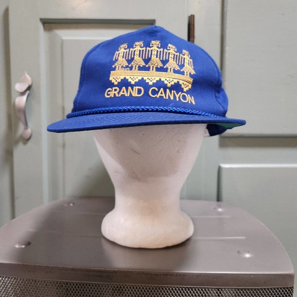 VTG Grand Canyon Blue American Indian Tribal Blue Rope Snapback Hat Cap OSFA - Picture 5 of 12